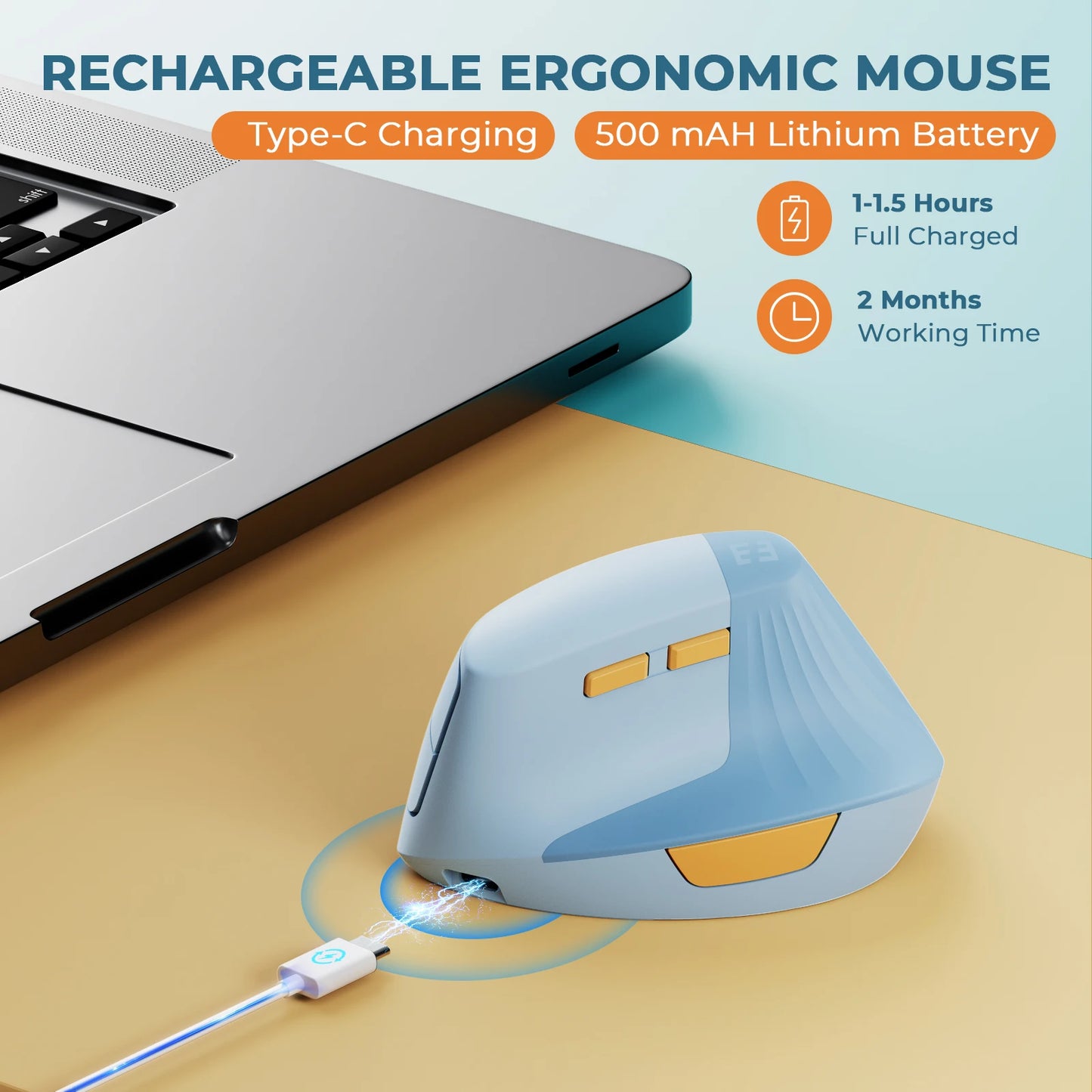 Seenda Vertical Wireless Mouse  Ergonomic Design  | Product Universal