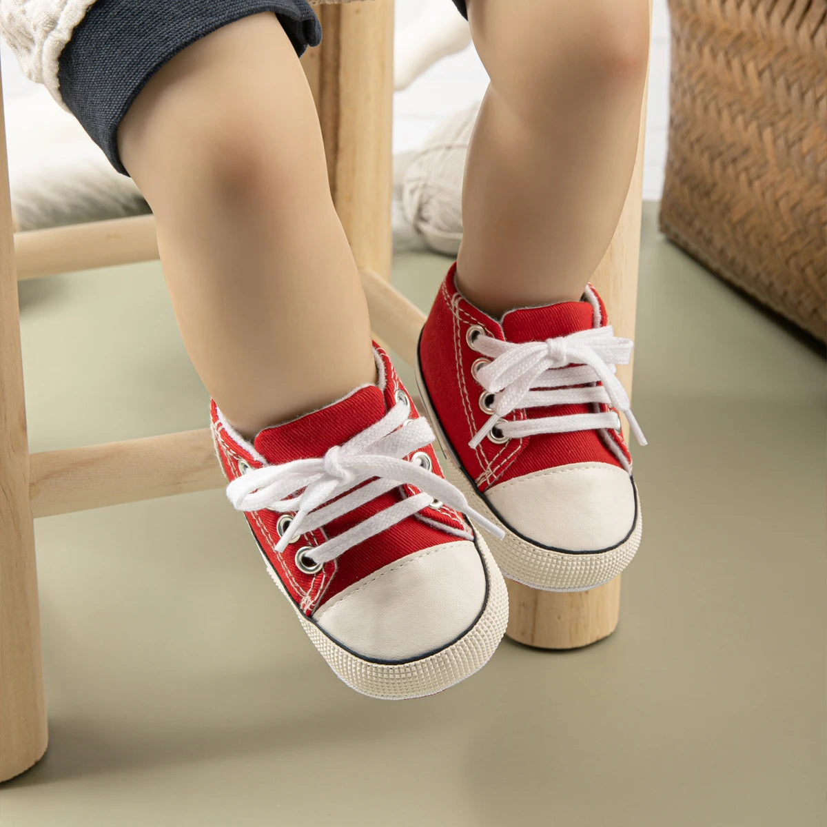 Newborn Baby Canvas Shoes Gender-free Multiple Color