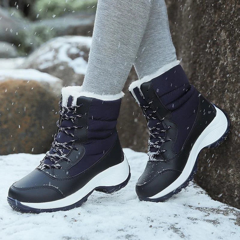 Winter Shoes Waterproof Boots Women Snow Boots Plush Warm Ankle Boots