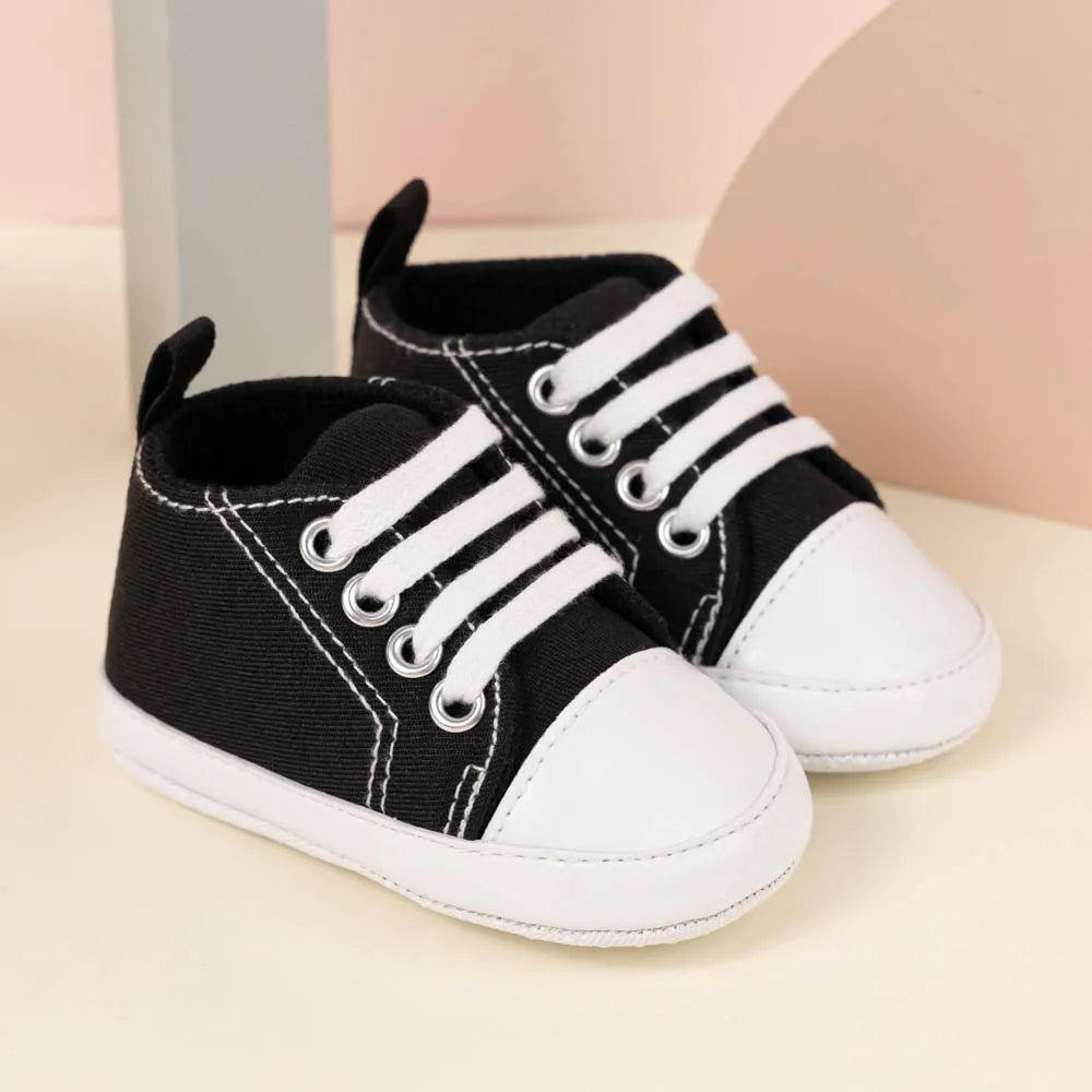 Newborn Baby Canvas Shoes Gender-free Multiple Color