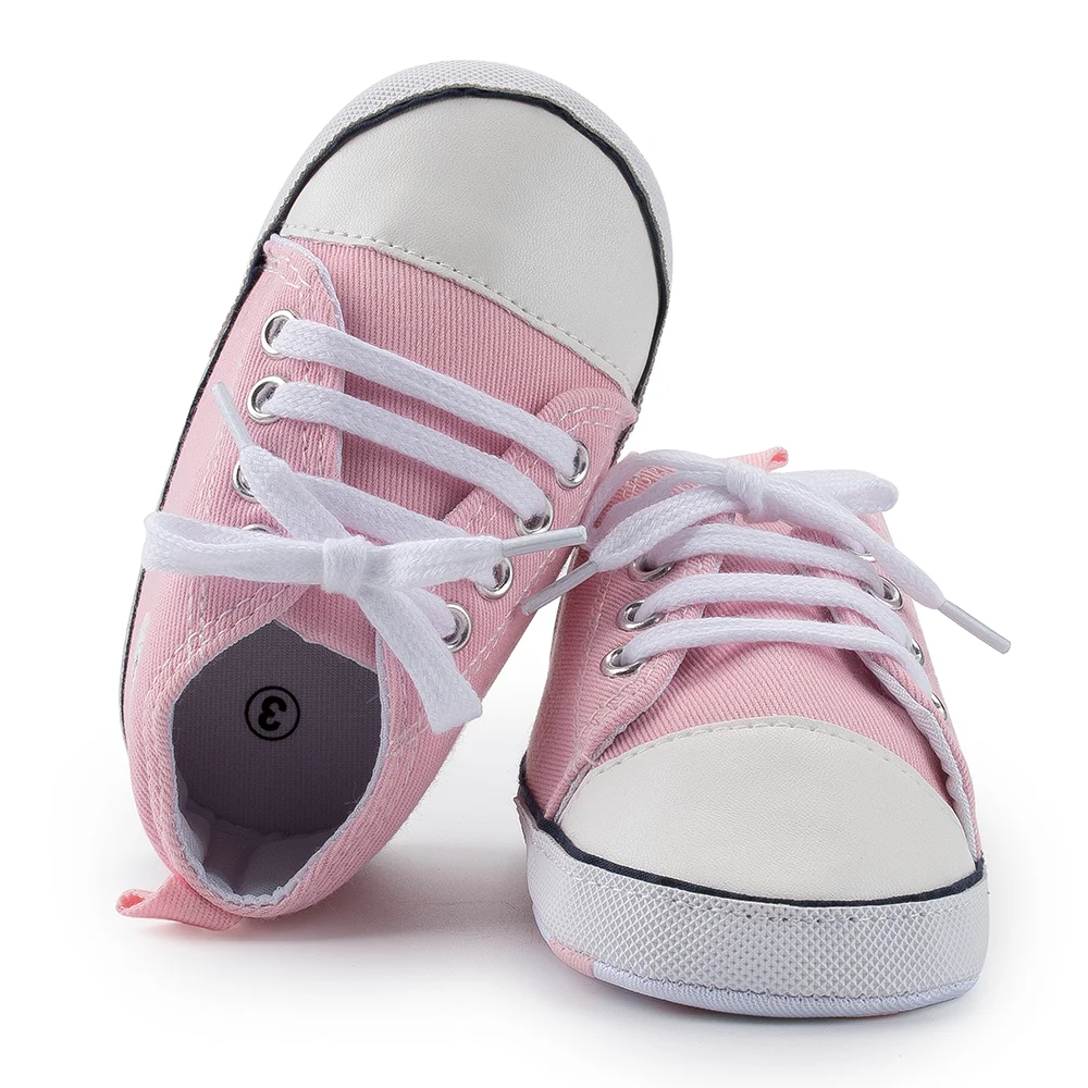 Newborn Baby Canvas Shoes Gender-free Multiple Color