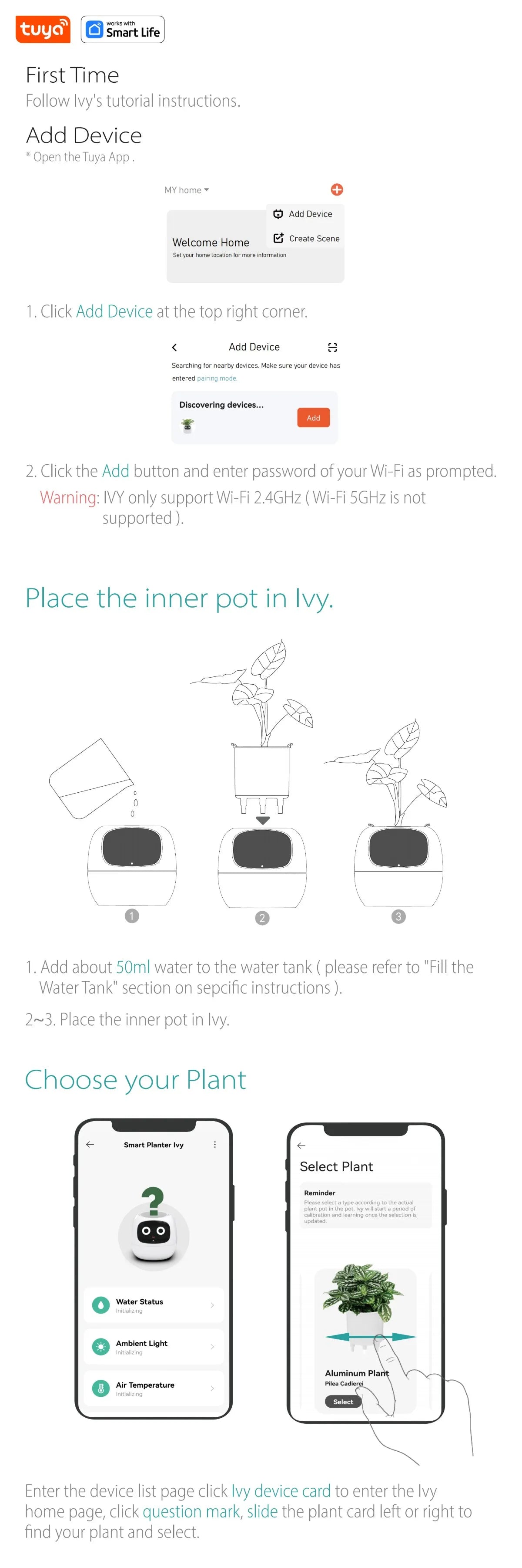 Tuya Ivy Smart Planter  AI Sensor Gardening Fun | Product Universal