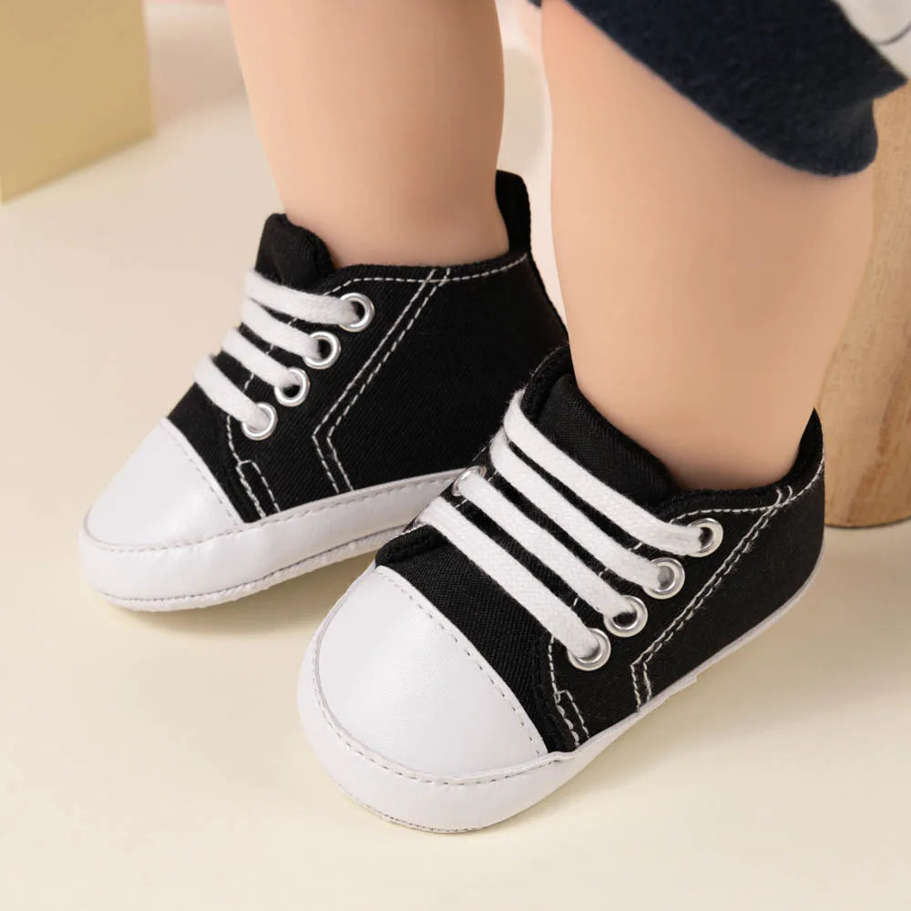 Newborn Baby Canvas Shoes Gender-free Multiple Color