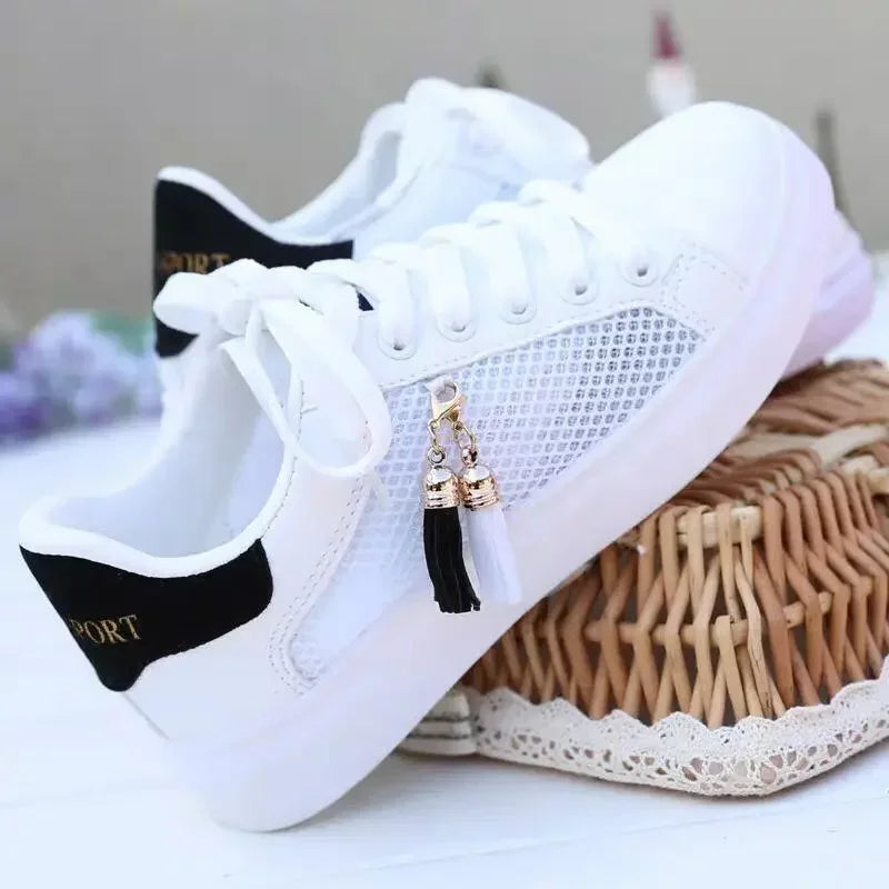 Women Sneaker Breathable Students Casual Shoes Sports for Girl Flat Mesh