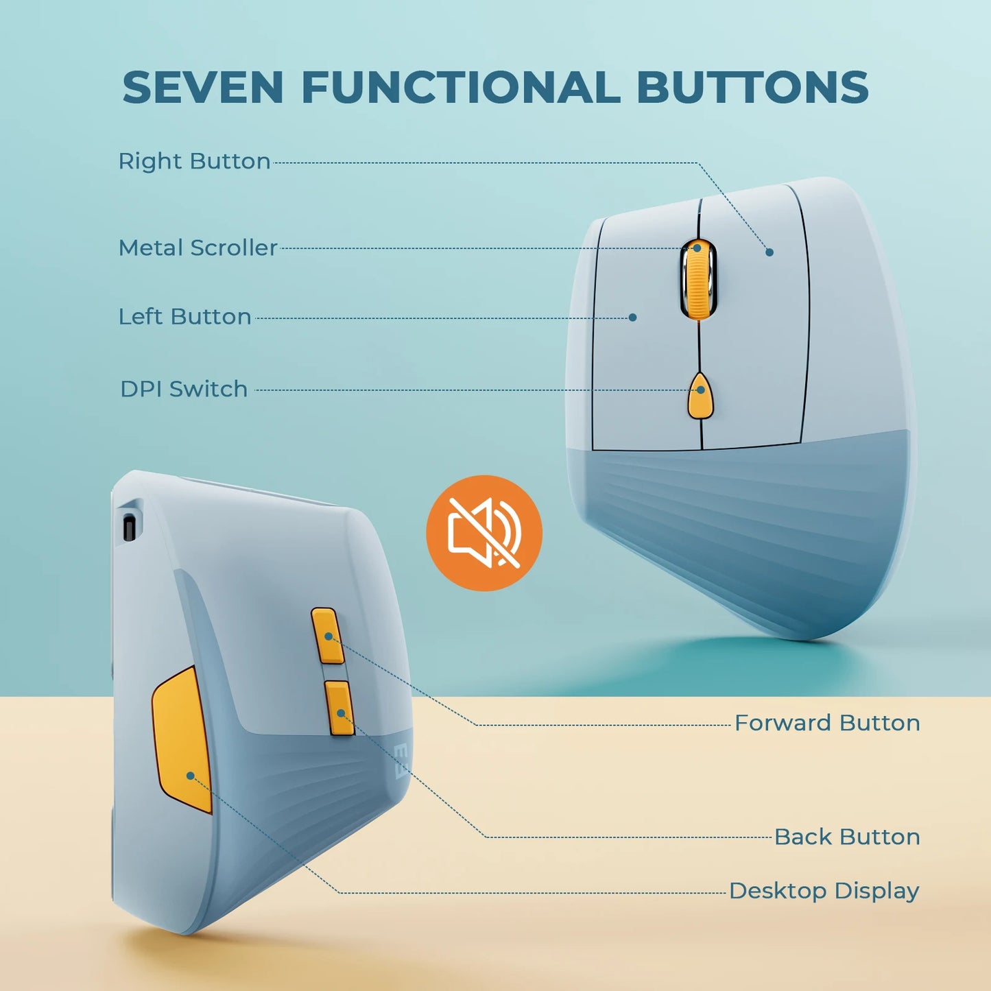 Seenda Vertical Wireless Mouse  Ergonomic Design  | Product Universal