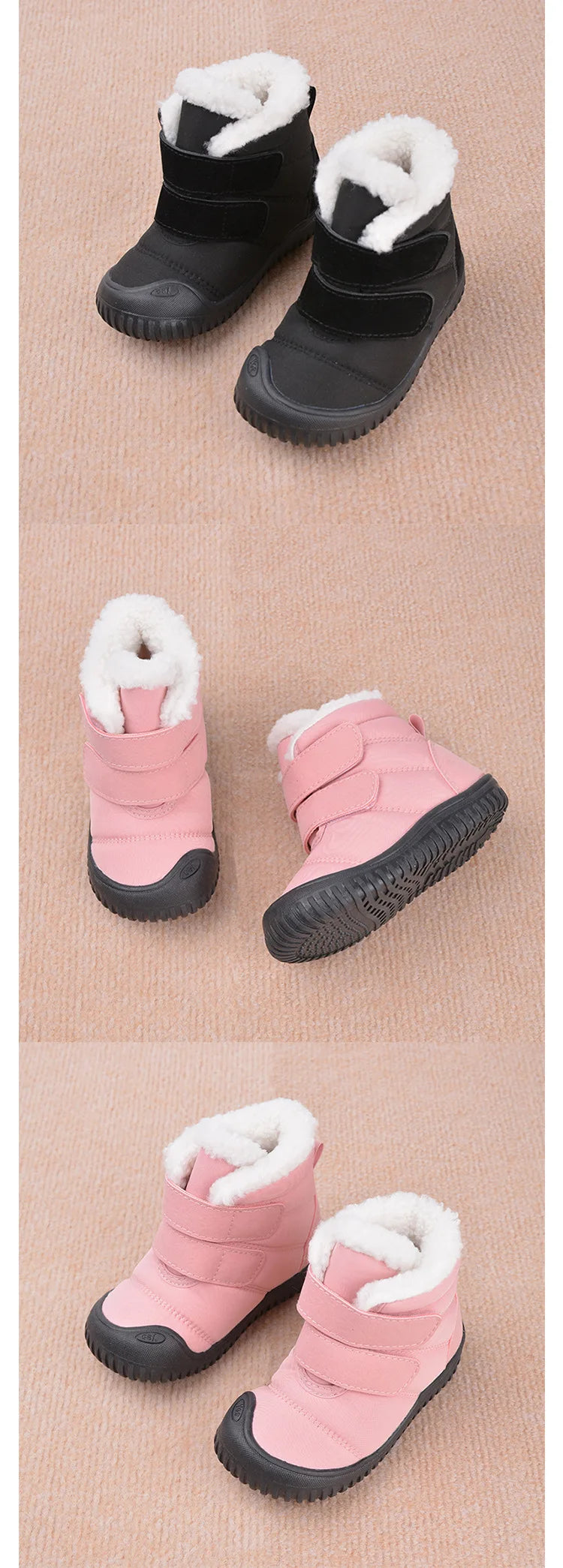 Baby Snow Boots Winter Children Soft Anti-kick High Top Boots Boys Girls