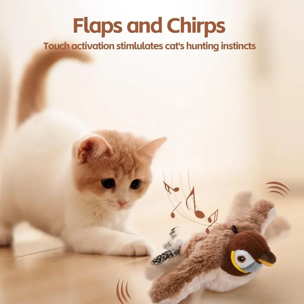 Interactive Cat Toy Rechargeable Chirping Flapping Bird | Product Universal