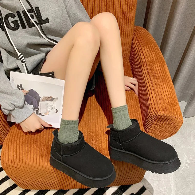 Women's Snow Boots Comfortable Warm Ankle Boots Women Winter Ladies Shoes