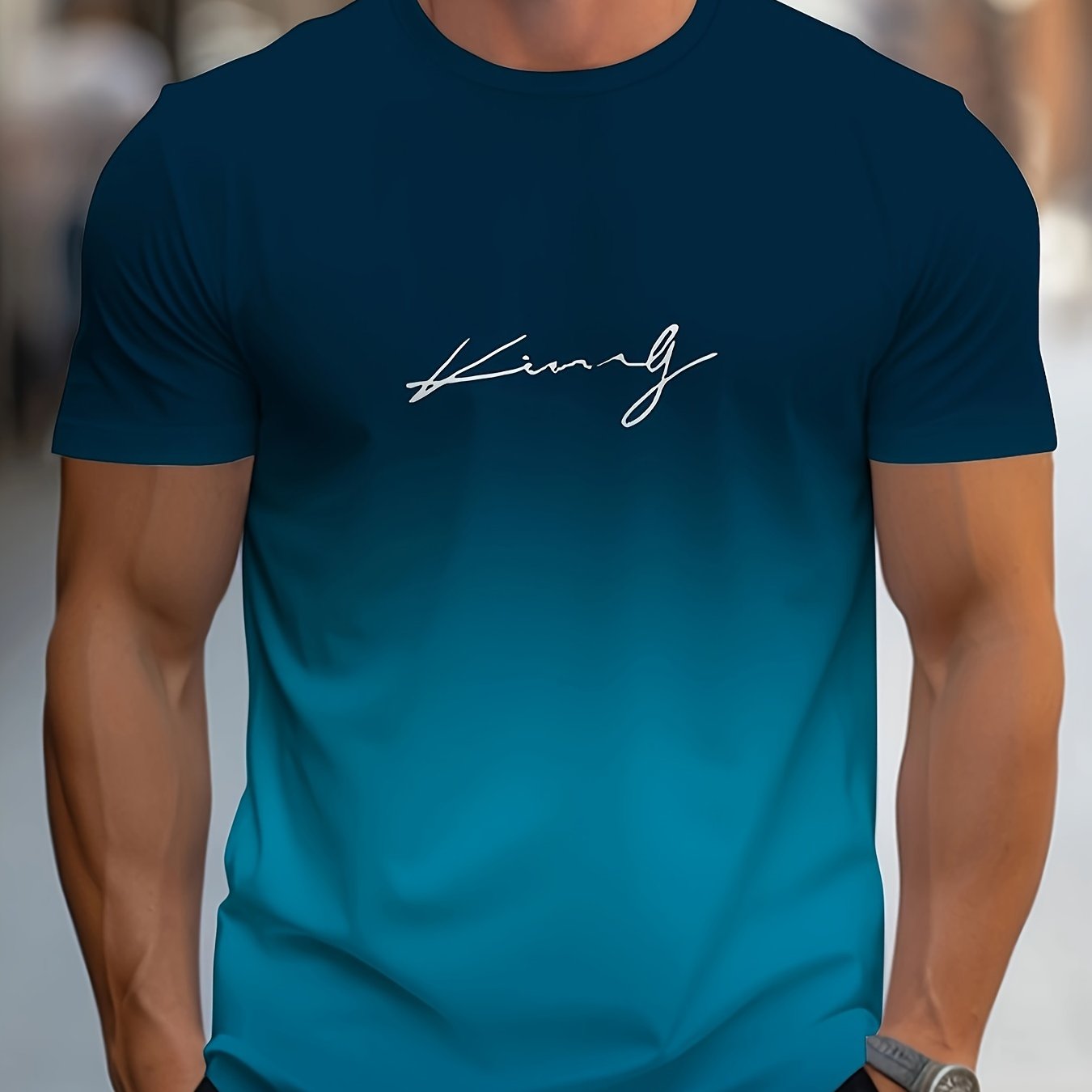 Vintage-Inspired Men’s Gradient T-Shirt | Product Universal