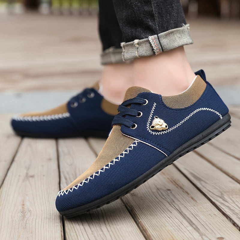 Men's Colour Block Business Style Business Shoes,