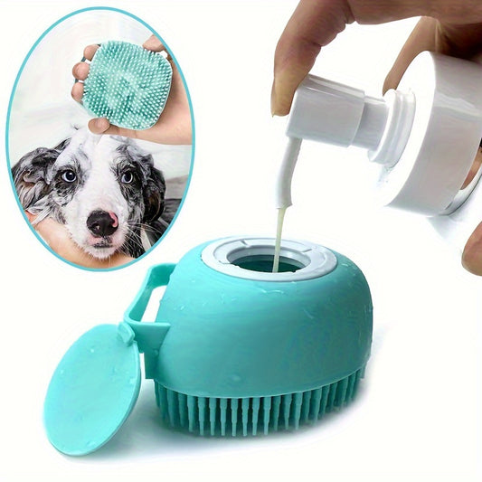 Silicone Pet Shampoo Brush  Built-In Dispenser  | Product Universal