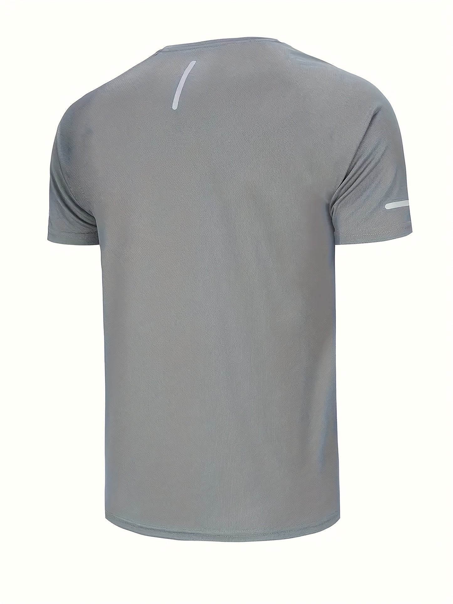 4PCS Men's Solid Sports T-Shirts with Reflective Strips | Product Universal