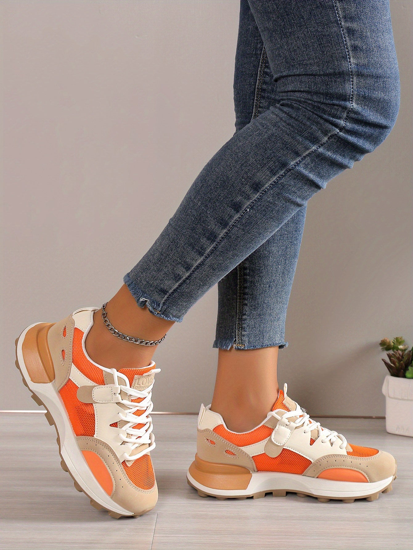 Women's Colorblock Casual Sneakers, Shoes