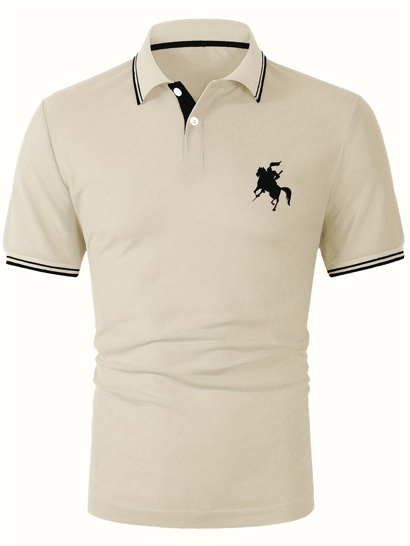 Men's Fashion Horse Riding Knight Pattern Henley Shirt | Product Universal