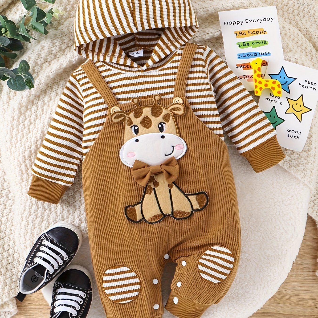 Adorable Bear-Themed Cotton Romper