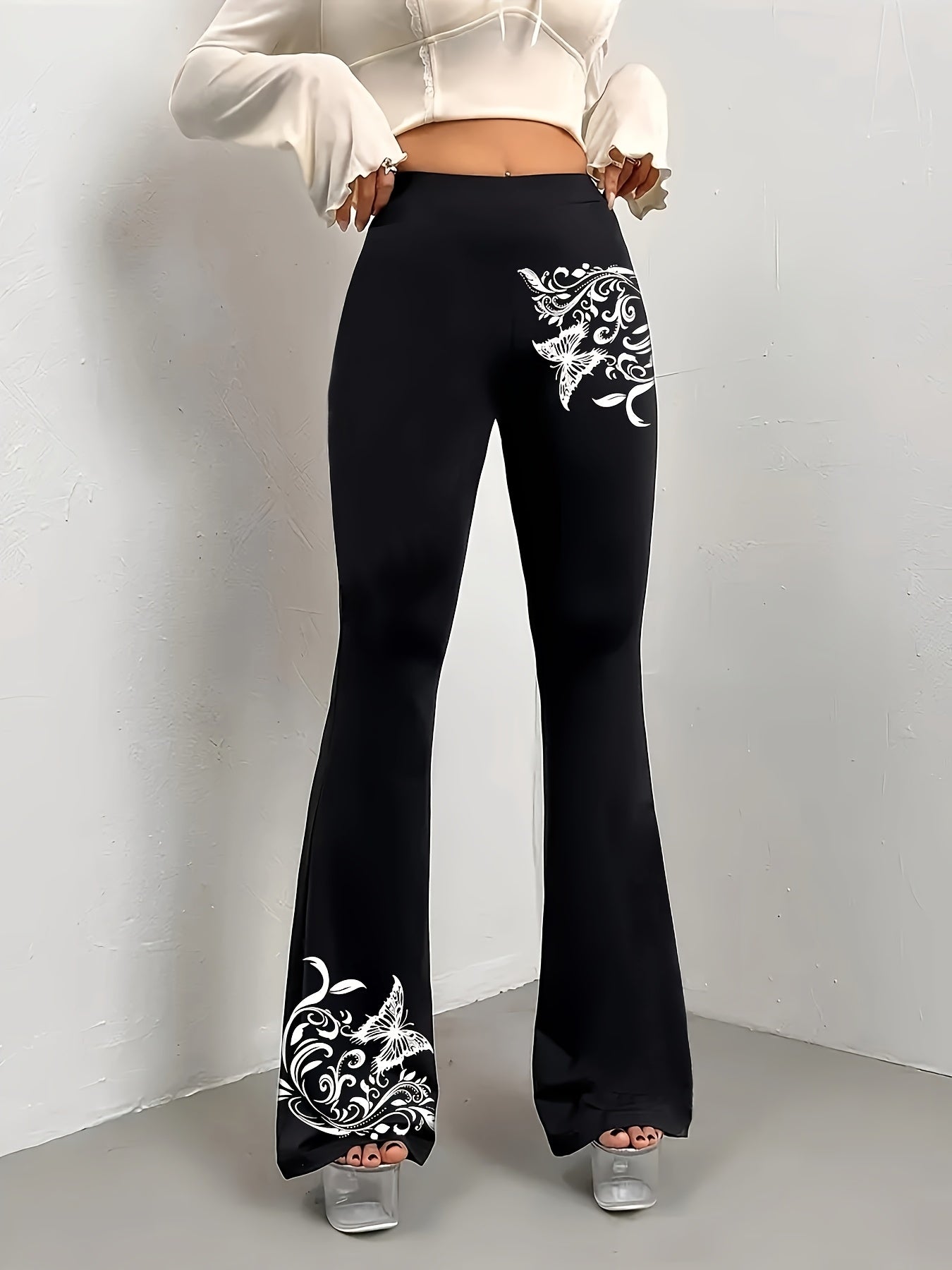 Gothic High Waist Flared Pants | Product Universal