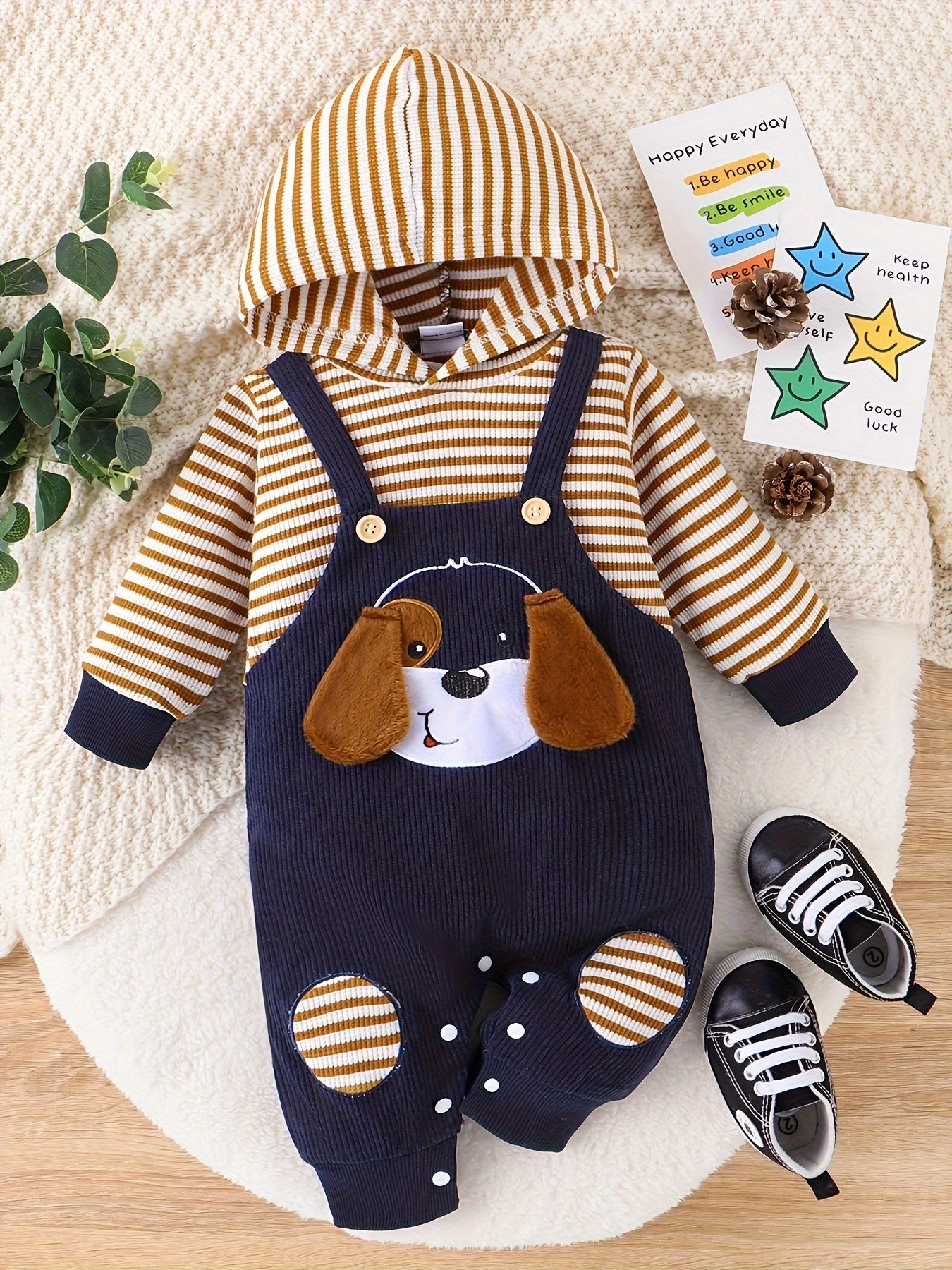 Adorable Bear-Themed Cotton Romper