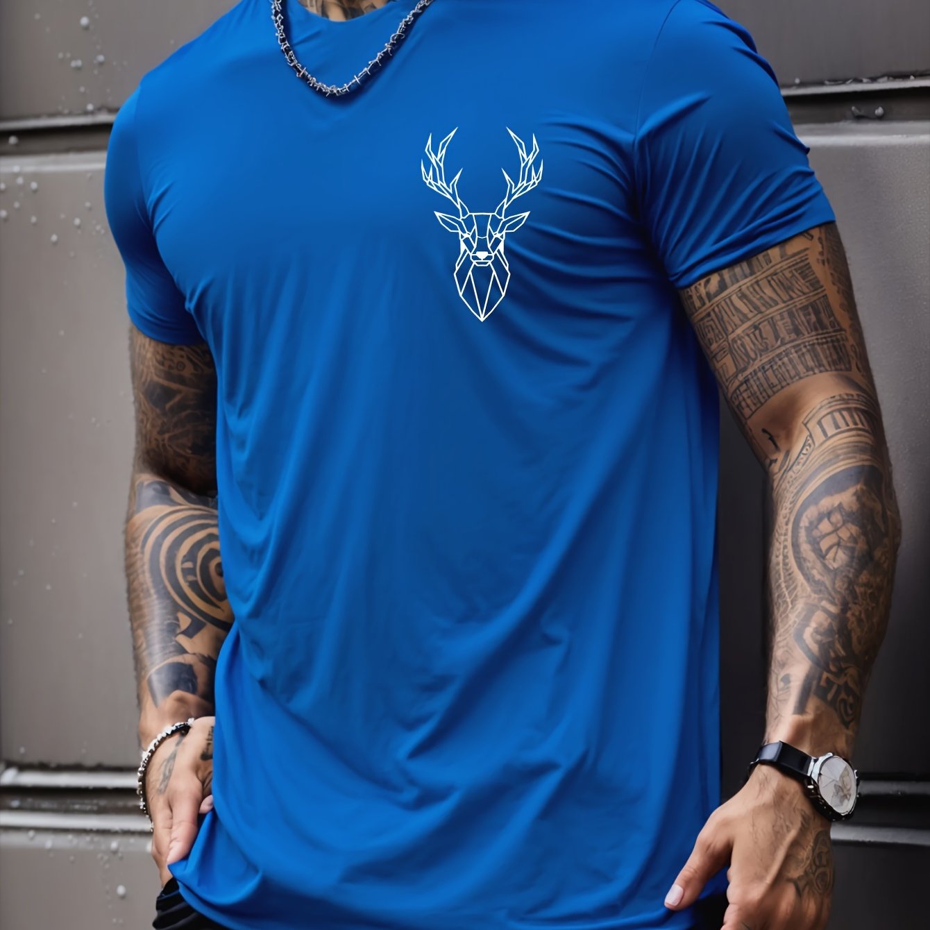 Deer Graphic Men's Short Sleeve T-shirt,