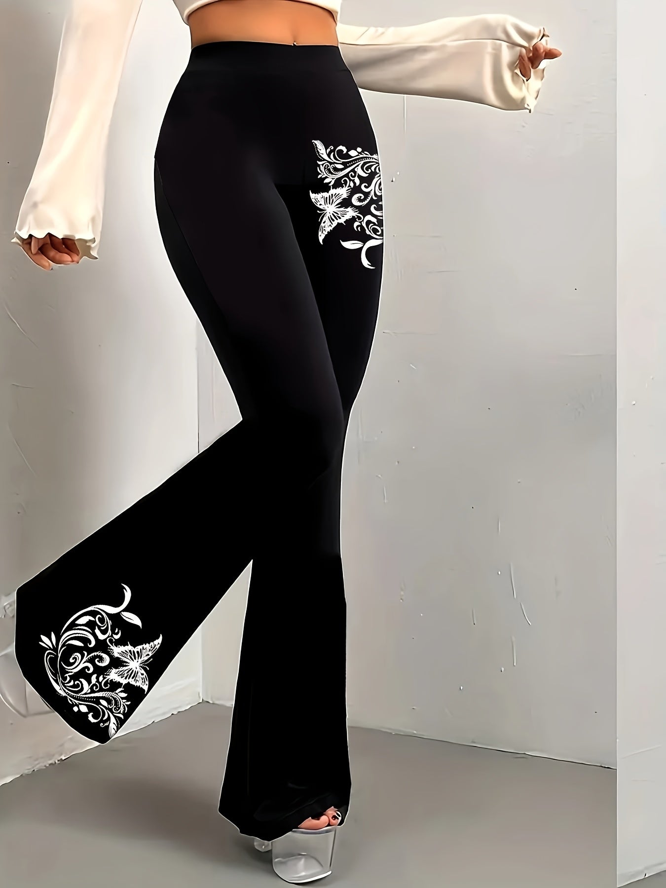 Gothic High Waist Flared Pants | Product Universal