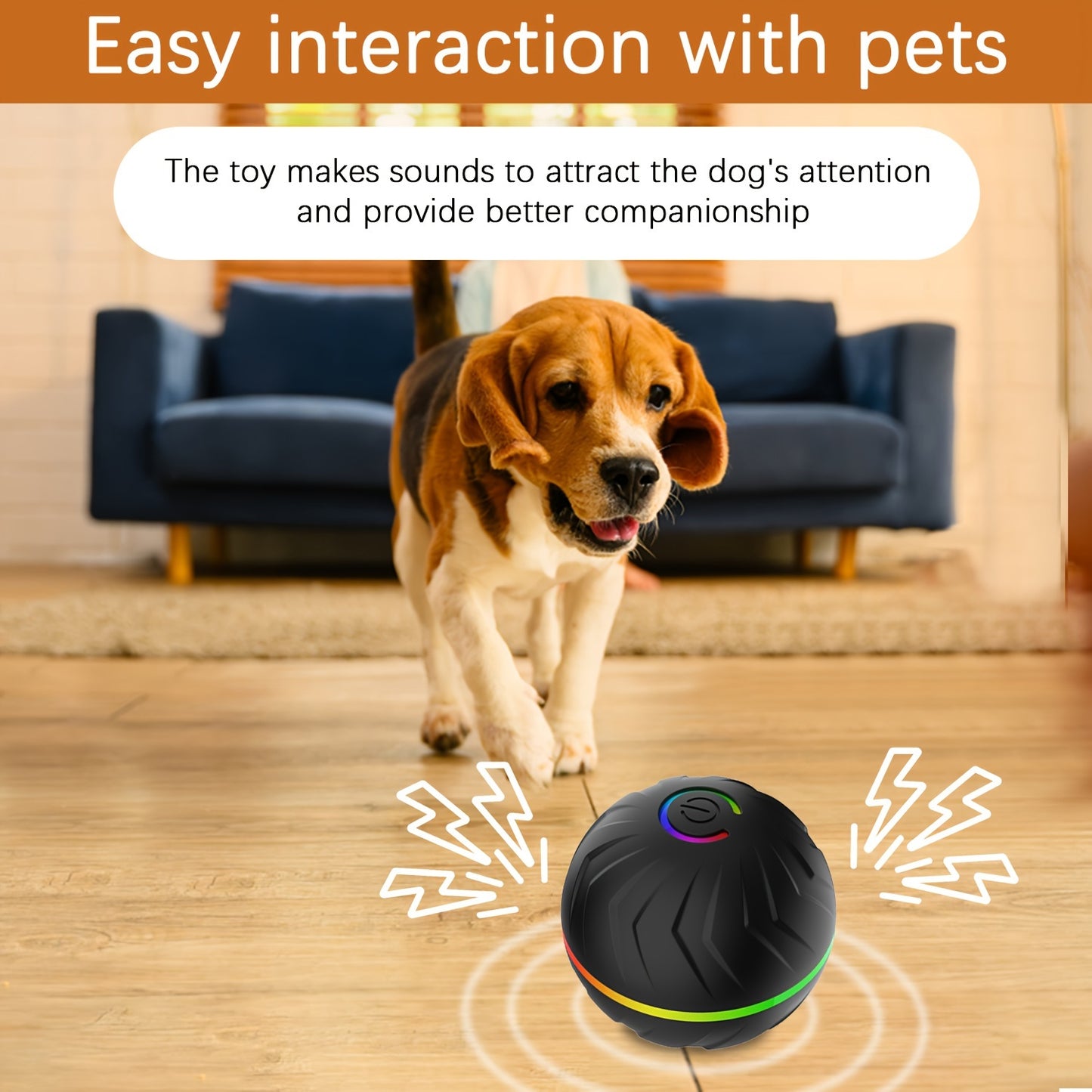 Interactive Bouncing Smart Ball Dog Toy USB Charging  | Product Universal