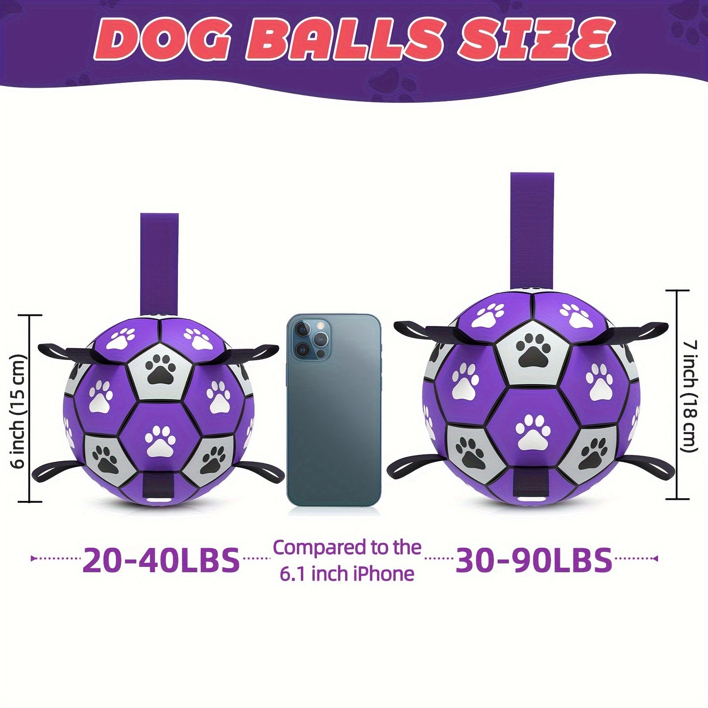 Durable Rubber Soccer Ball Dog Toy with Straps | Product Universal